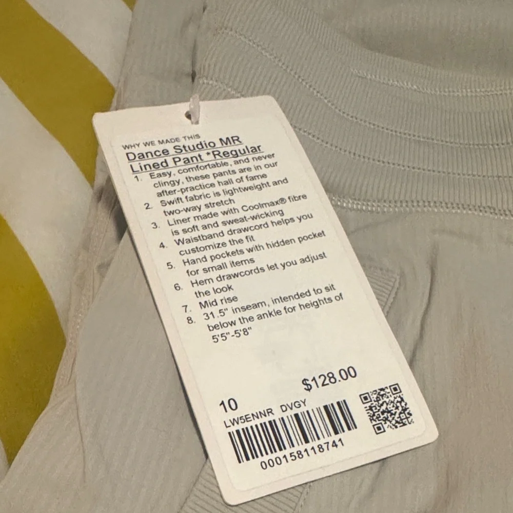 NWT Lululemon Dance Studio Mid-Rise Pant - Picture 8 of 8